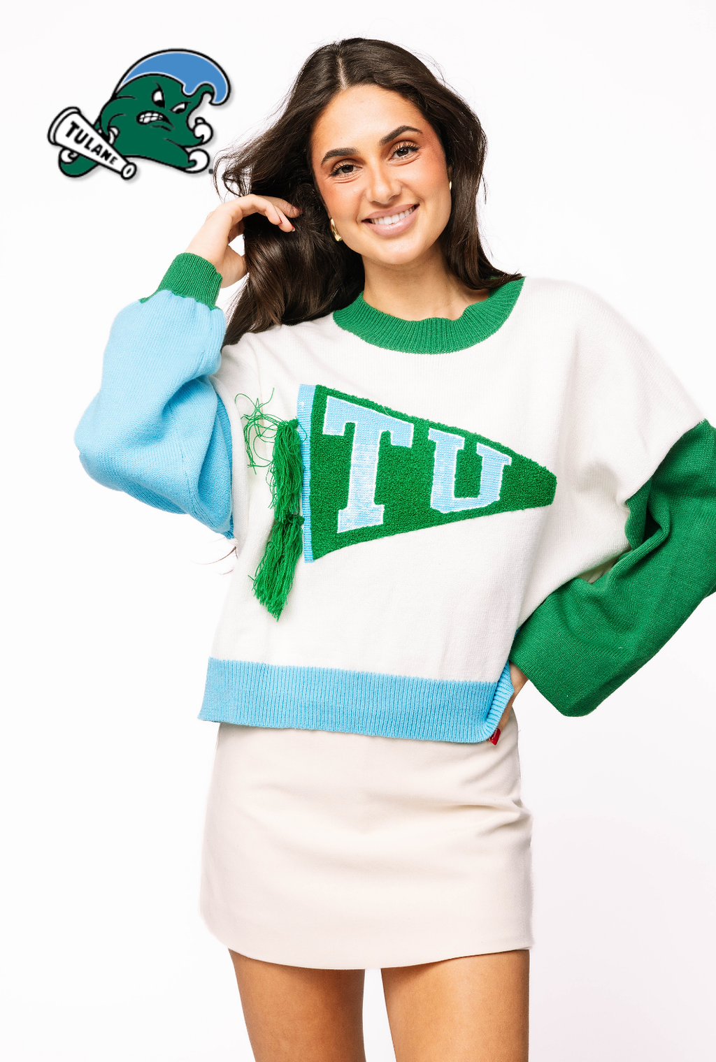 Licensed Sample - Tulane Pennant Sweater