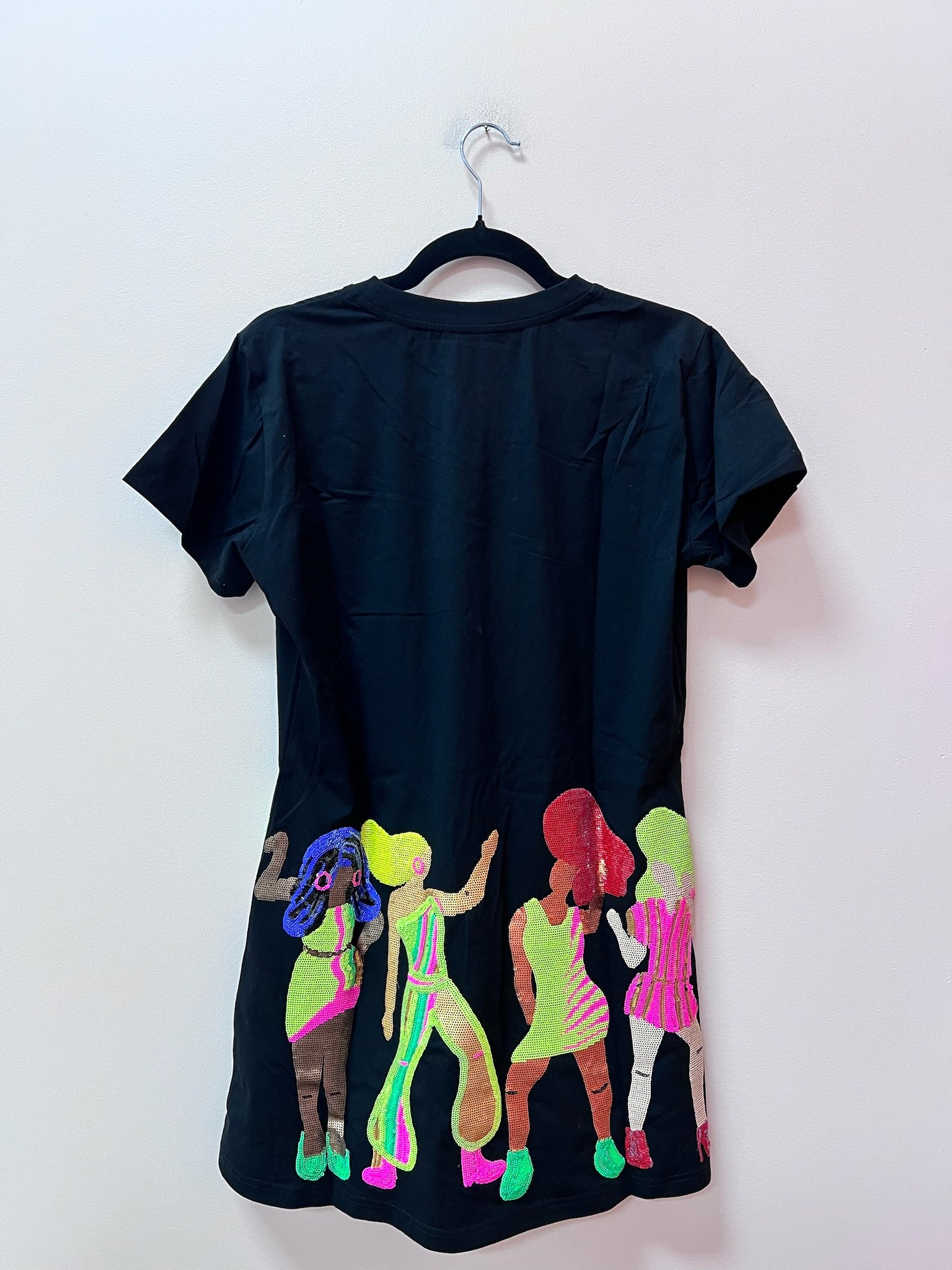 SAMPLE- BLACK DISCO GIRLS TEE DRESS