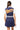 Sample Navy, Orange & White Letterman Dress
