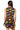 Sample Black Neon Rainbow Striped Fish Button Down Tank