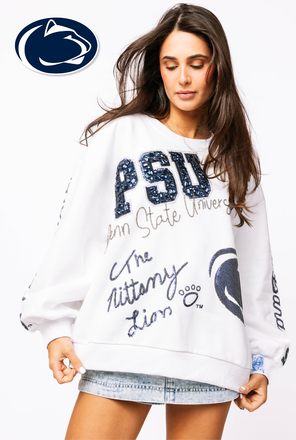 Licensed Penn State Big Icons Scattered All Over Sweatshirt
