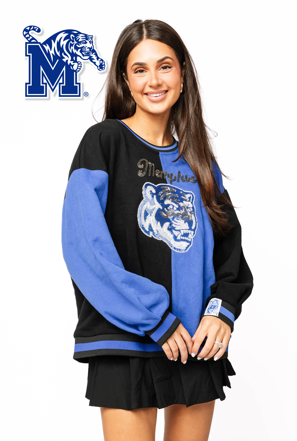 Licensed Sample - Memphis Black Colorblock Sweatshirt