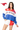 Licensed Sample - SMU Quarter Zip Colorblock Sweatshirt/Short Set