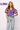 Licensed Purple LSU Cotton Tie Front Jersey Top