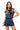 Sample Denim Sequin Flower Collar Sleeveless Romper