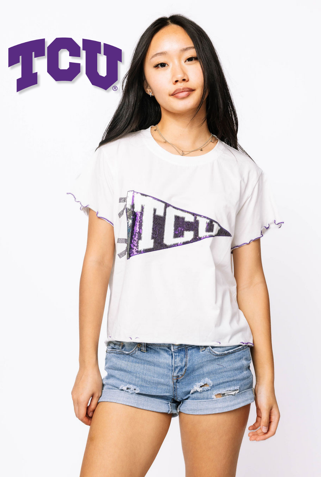 Licensed Sample - TCU Pennant Frill Tee