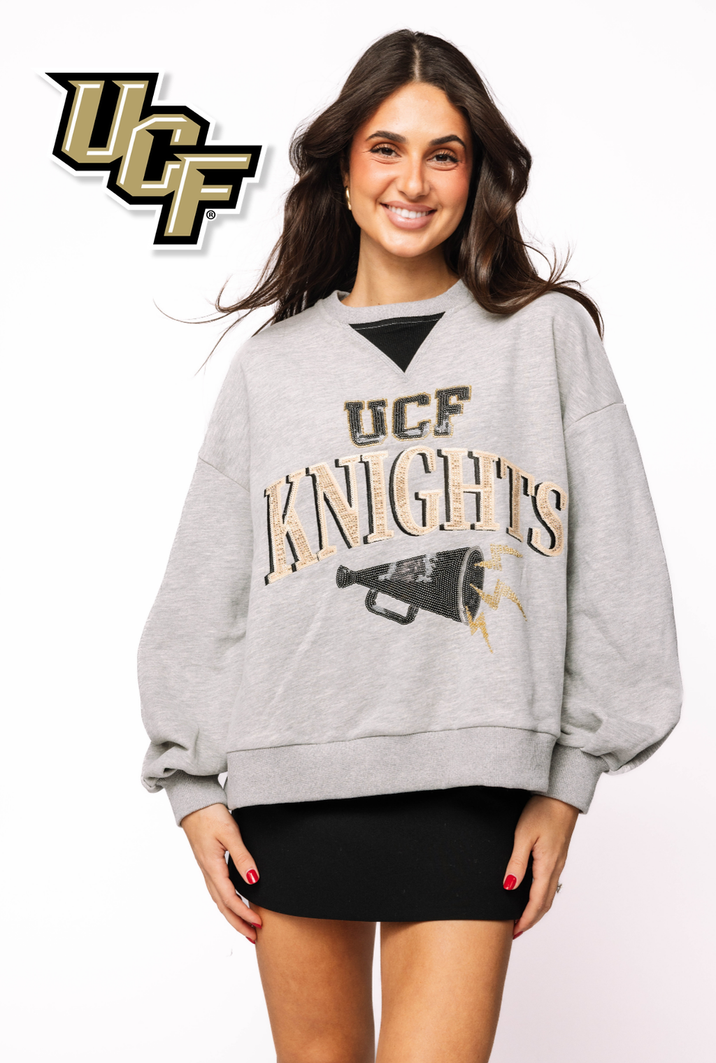 Licensed Sample - UCF Megaphone and Icons V Sweatshirt