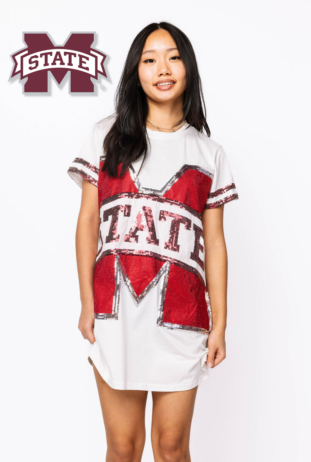 Licensed Sample - Miss State Oversized Mascot Tee Dress