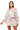 Sample White Rainbow Squiggle Cotton Tie Balloon Sleeve Top & Skort Set