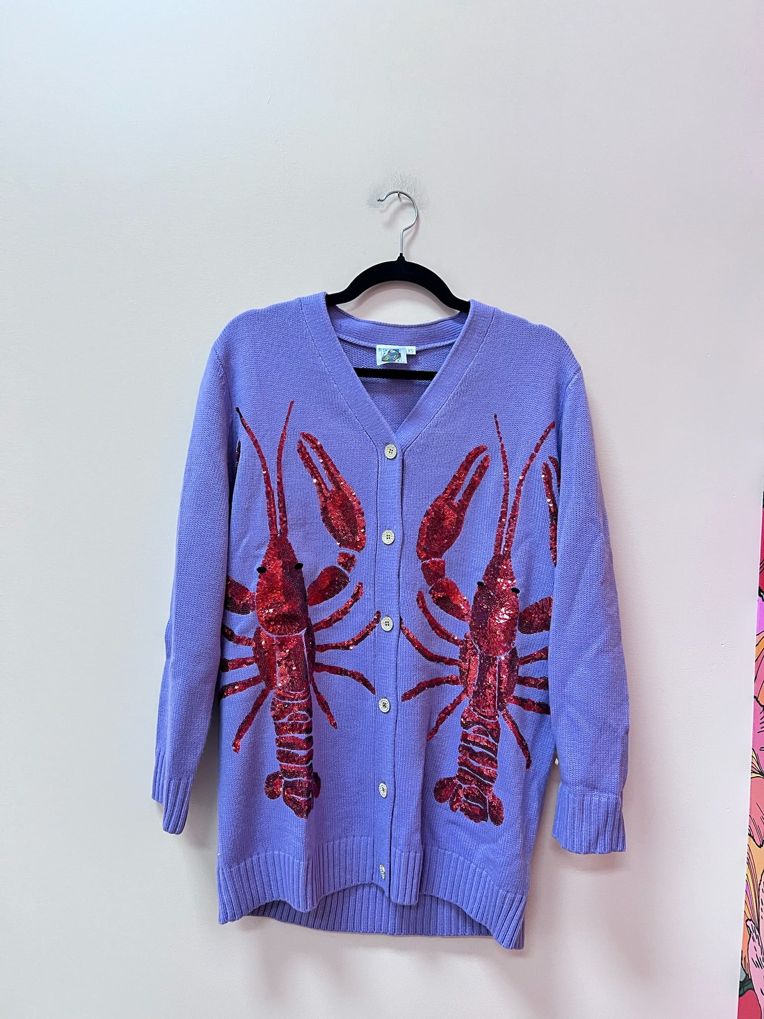 SAMPLE- PURPLE CRAWFISH CARDIGAN DRESS