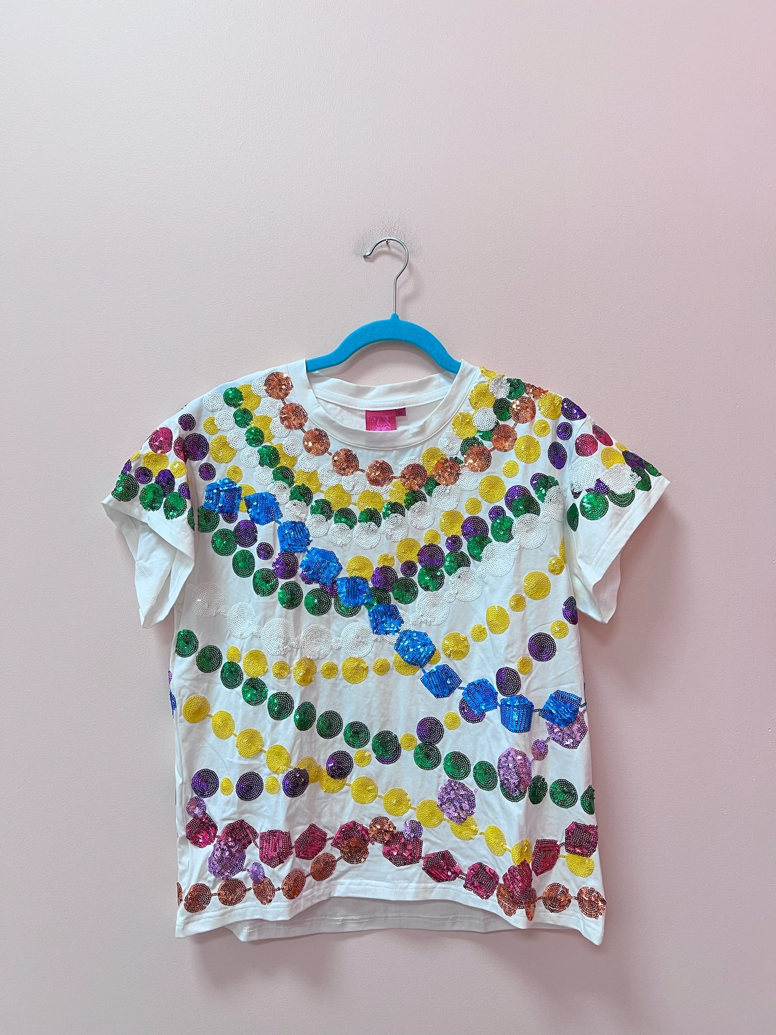 SAMPLE- White Mega Beads Tee