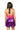 Sample Pink & Purple Full Sequin Mock Neck Romper