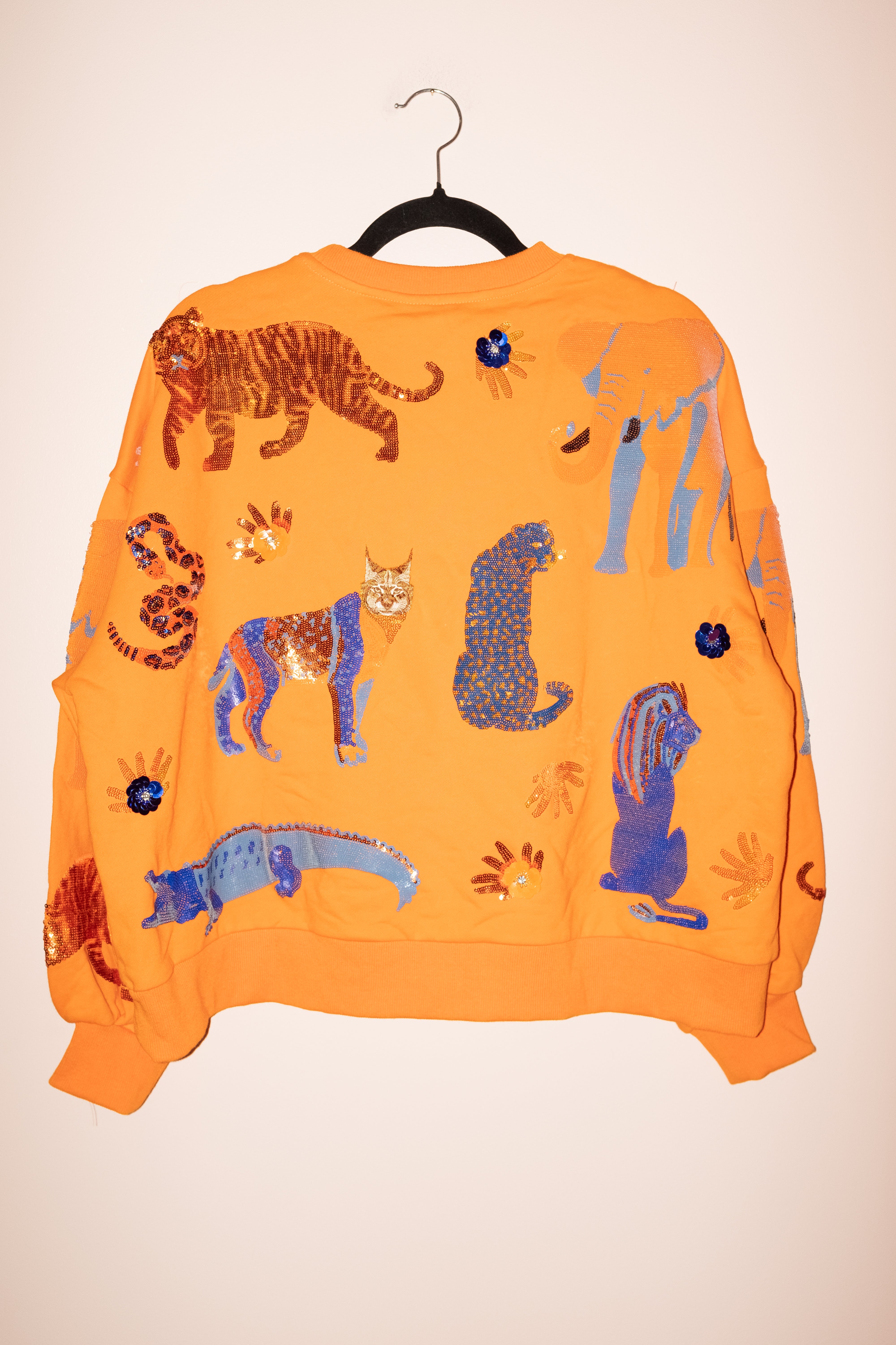 SAMPLE- ORANGE & NAVY ANIMAL SWEATSHIRT