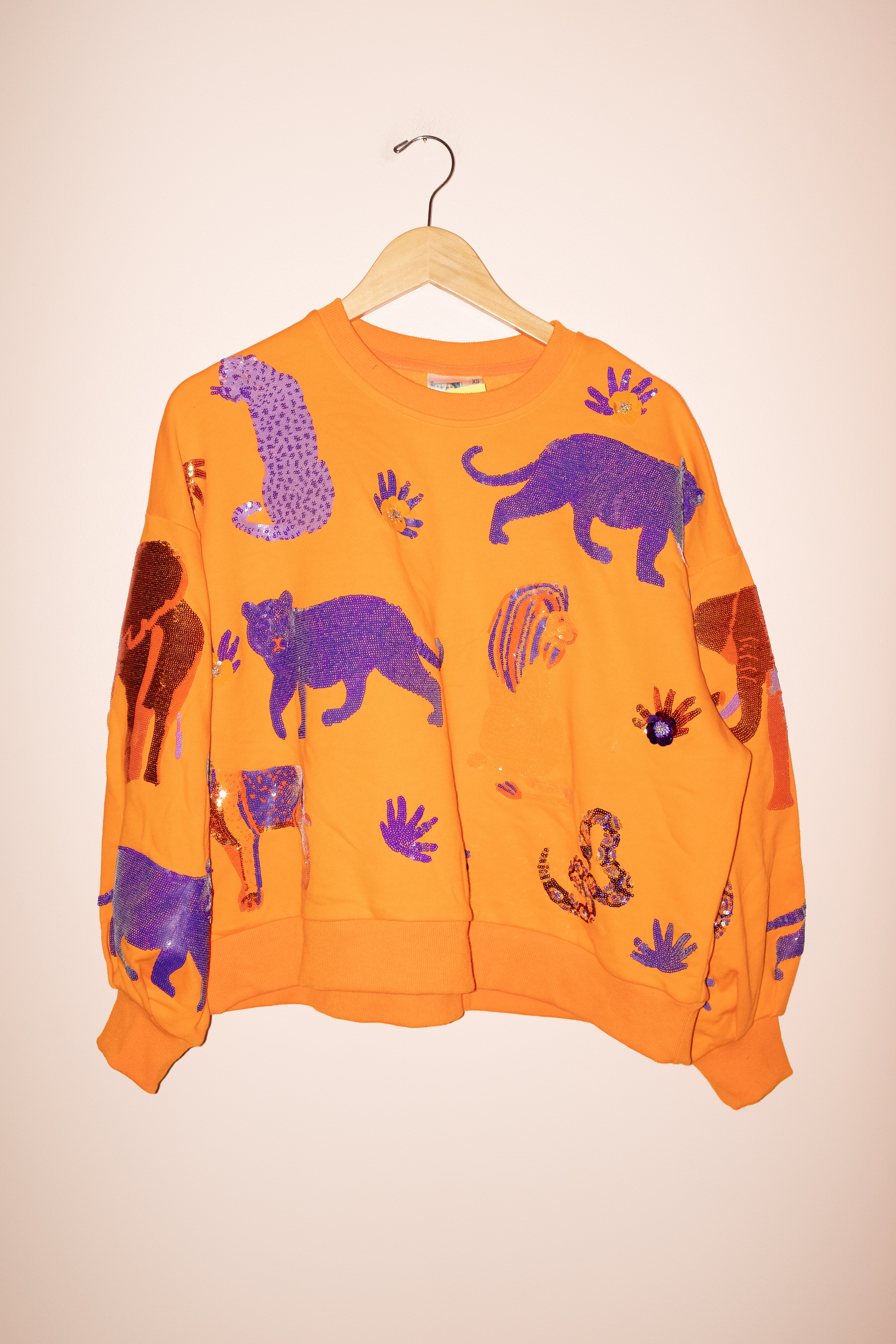 SAMPLE- ORANGE & PURPLE ANIMAL SWEATSHIRT