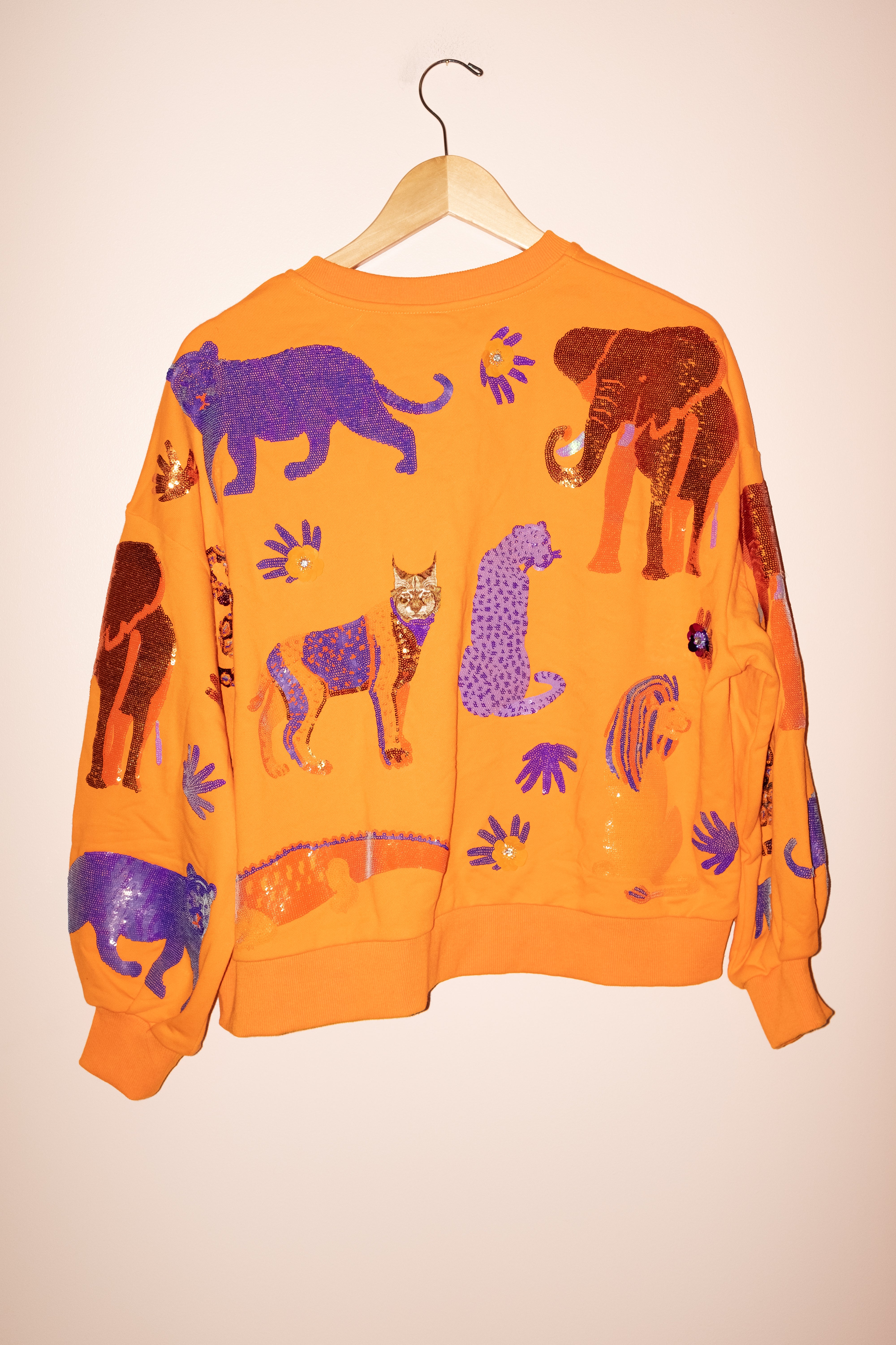 SAMPLE- ORANGE & PURPLE ANIMAL SWEATSHIRT