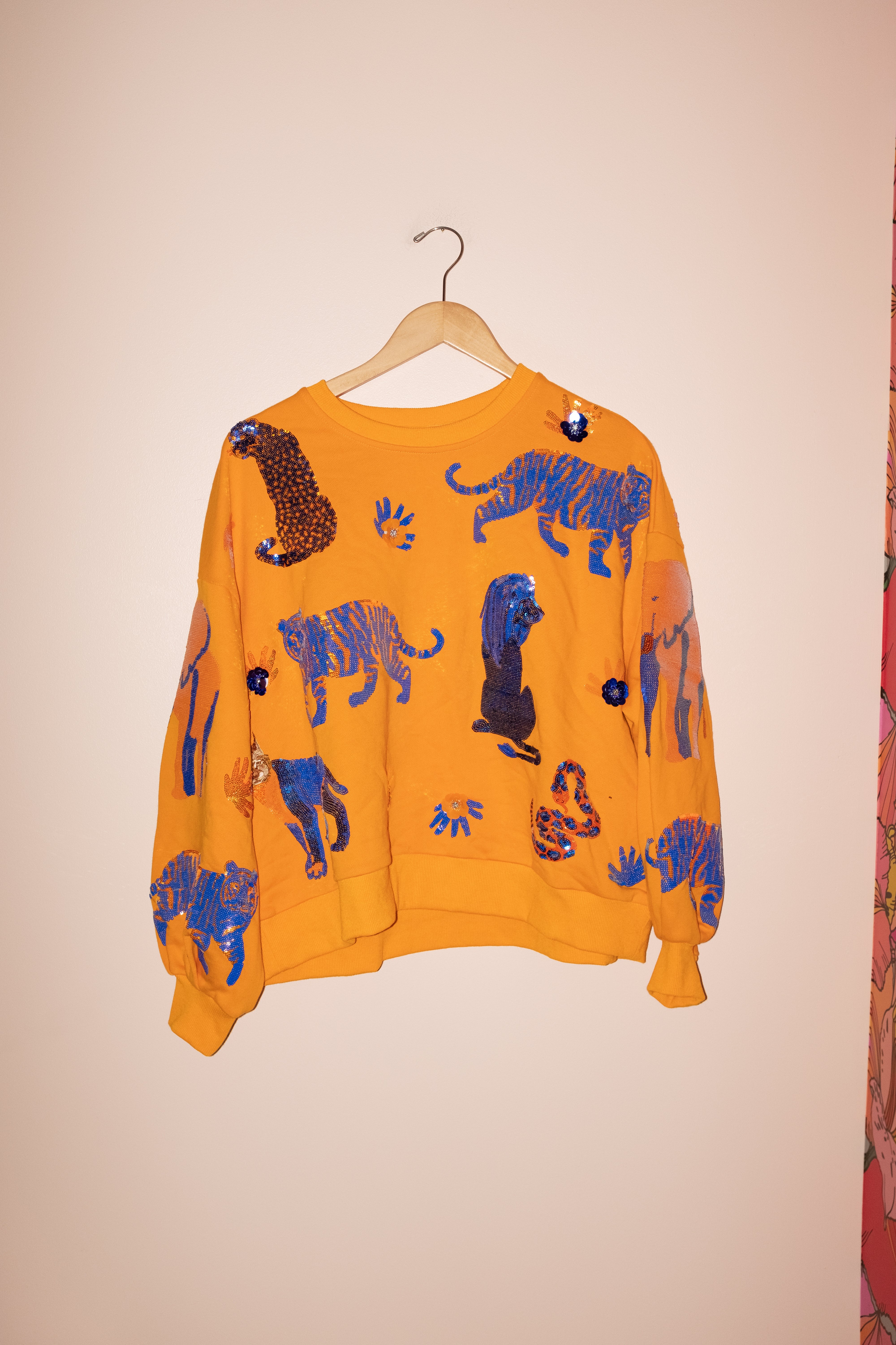 SAMPLE- ORANGE & ROYAL ANIMAL SWEATSHIRT