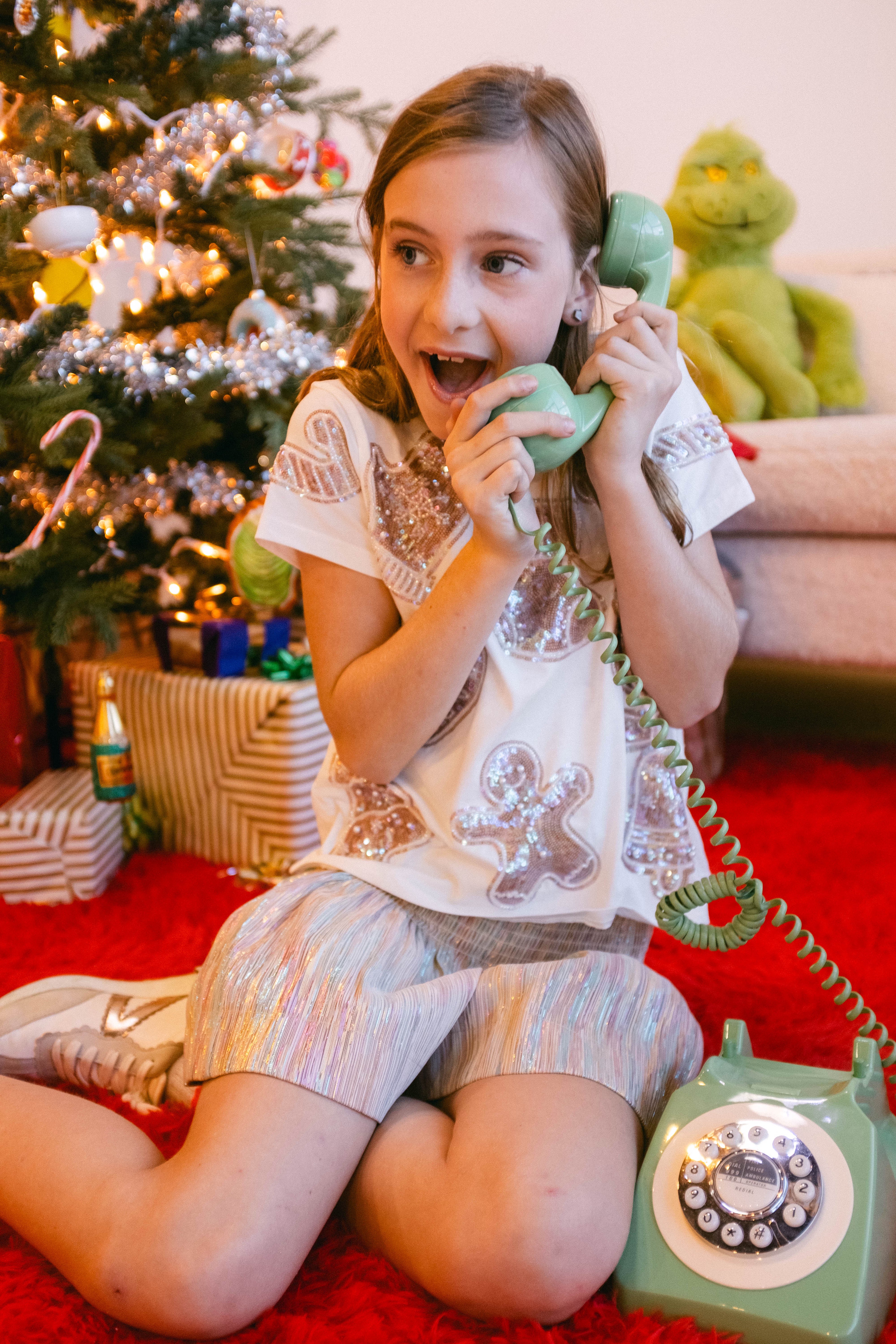 Kids White Frosted Christmas Cookie Oversized Tee