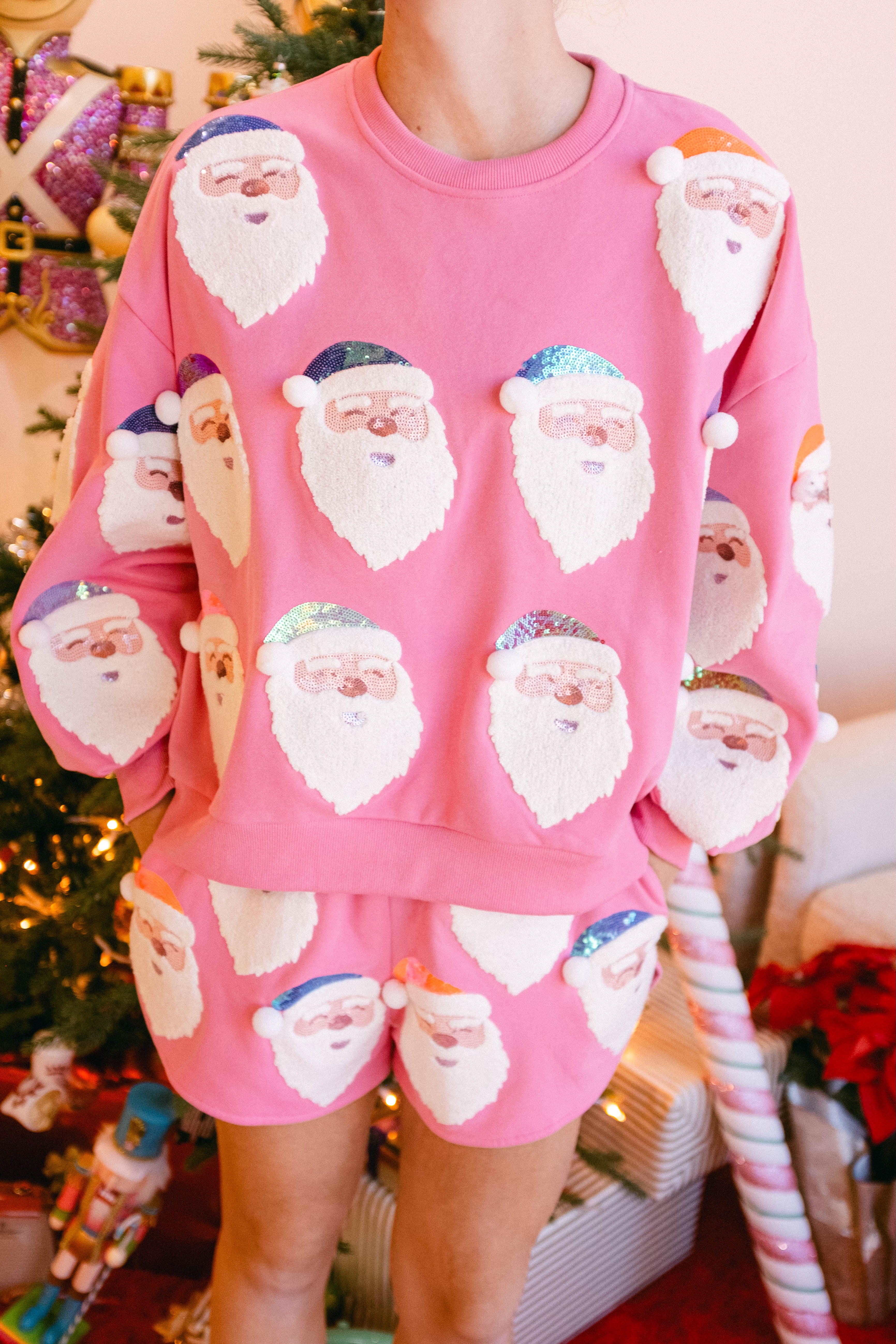 Hot Pink Fair Skin Santa Short