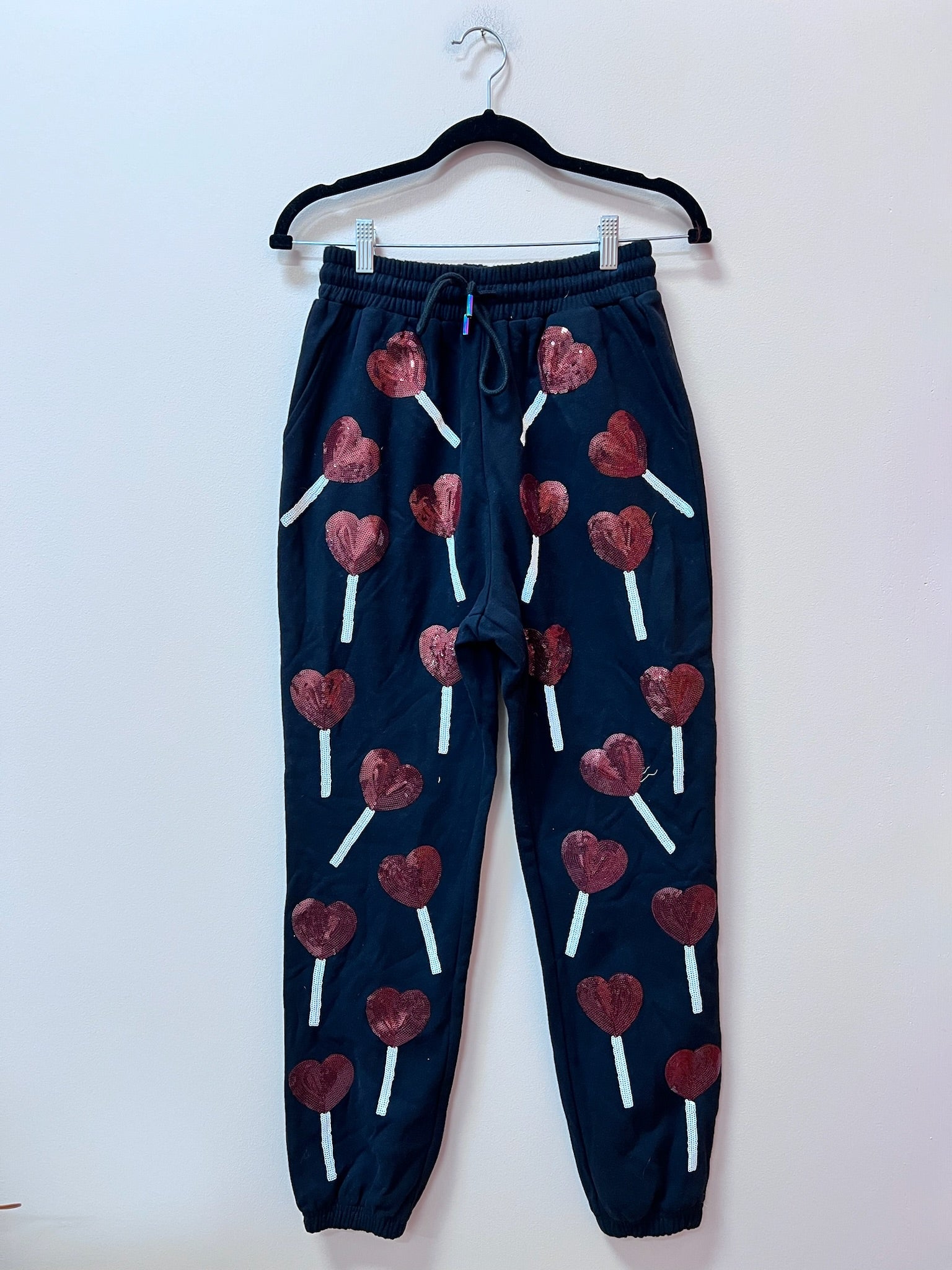 SAMPLE- BLACK HEART LOLLIPOP JOGGER