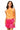 Sample Orange & Pink Full Sequin Mock Neck Romper