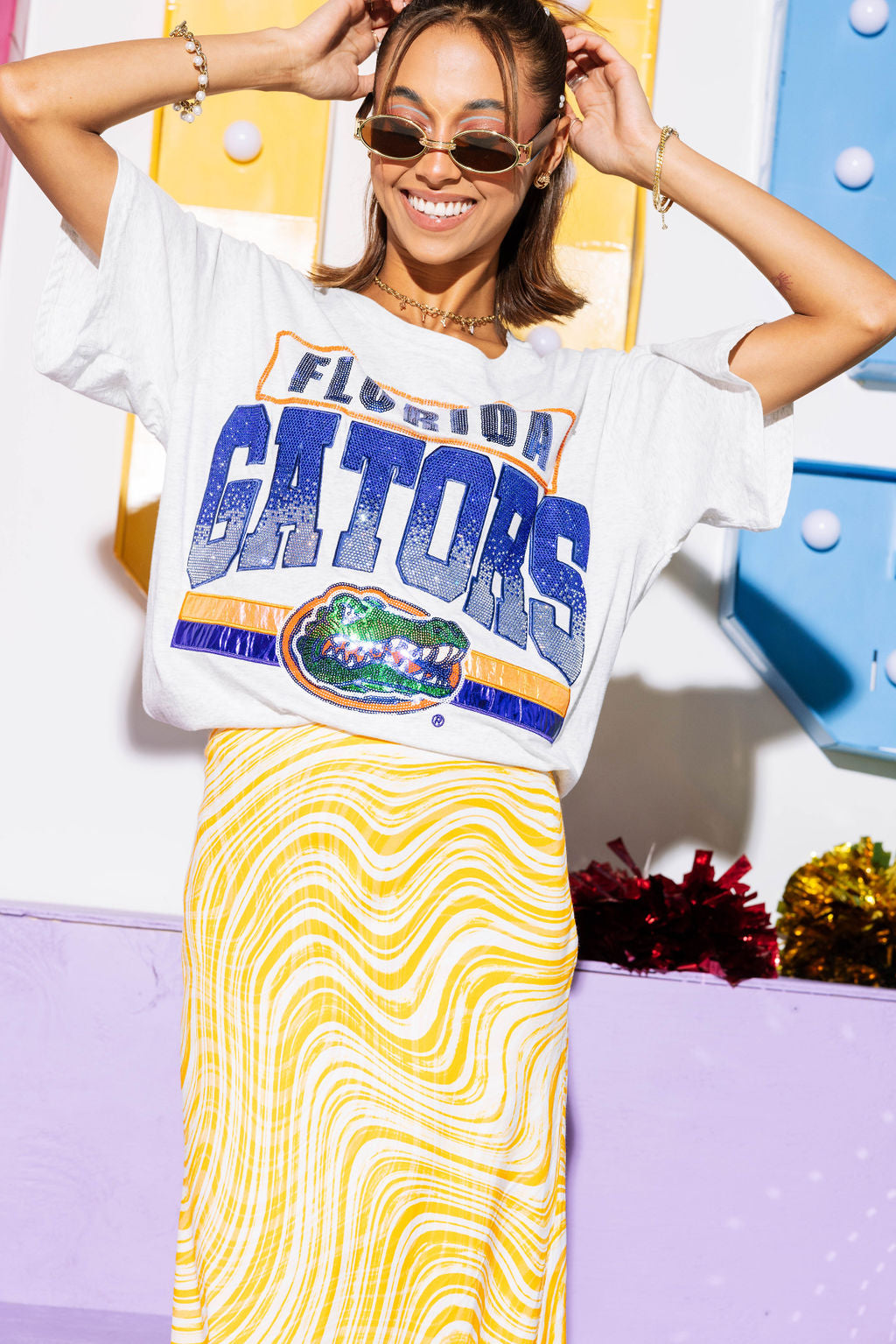 Licensed Grey 'Florida Gators' Vintage Tee