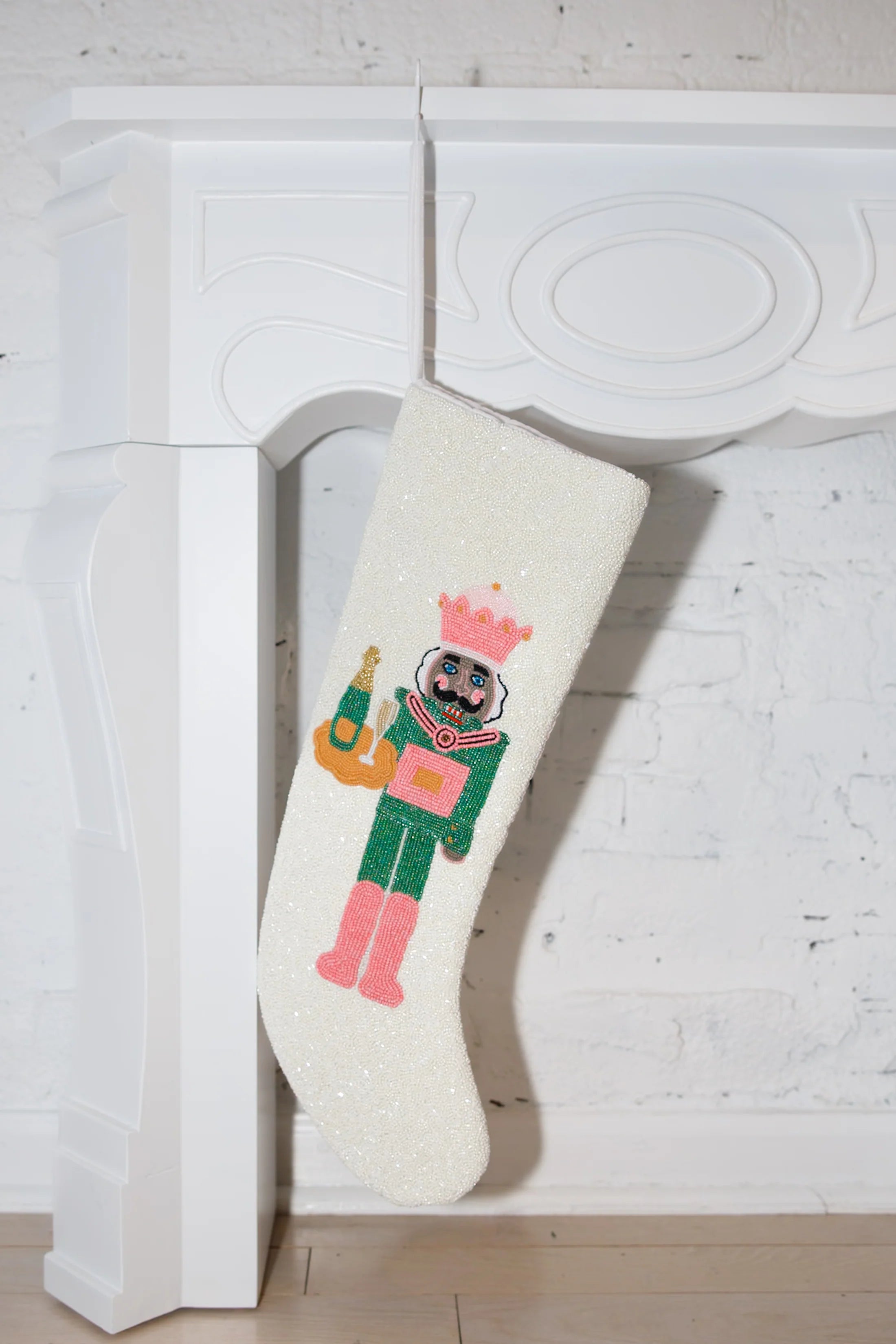 ITES x Sami Riccioli x Queen of Sparkles White Serving Medium Skin Nutcracker Stocking