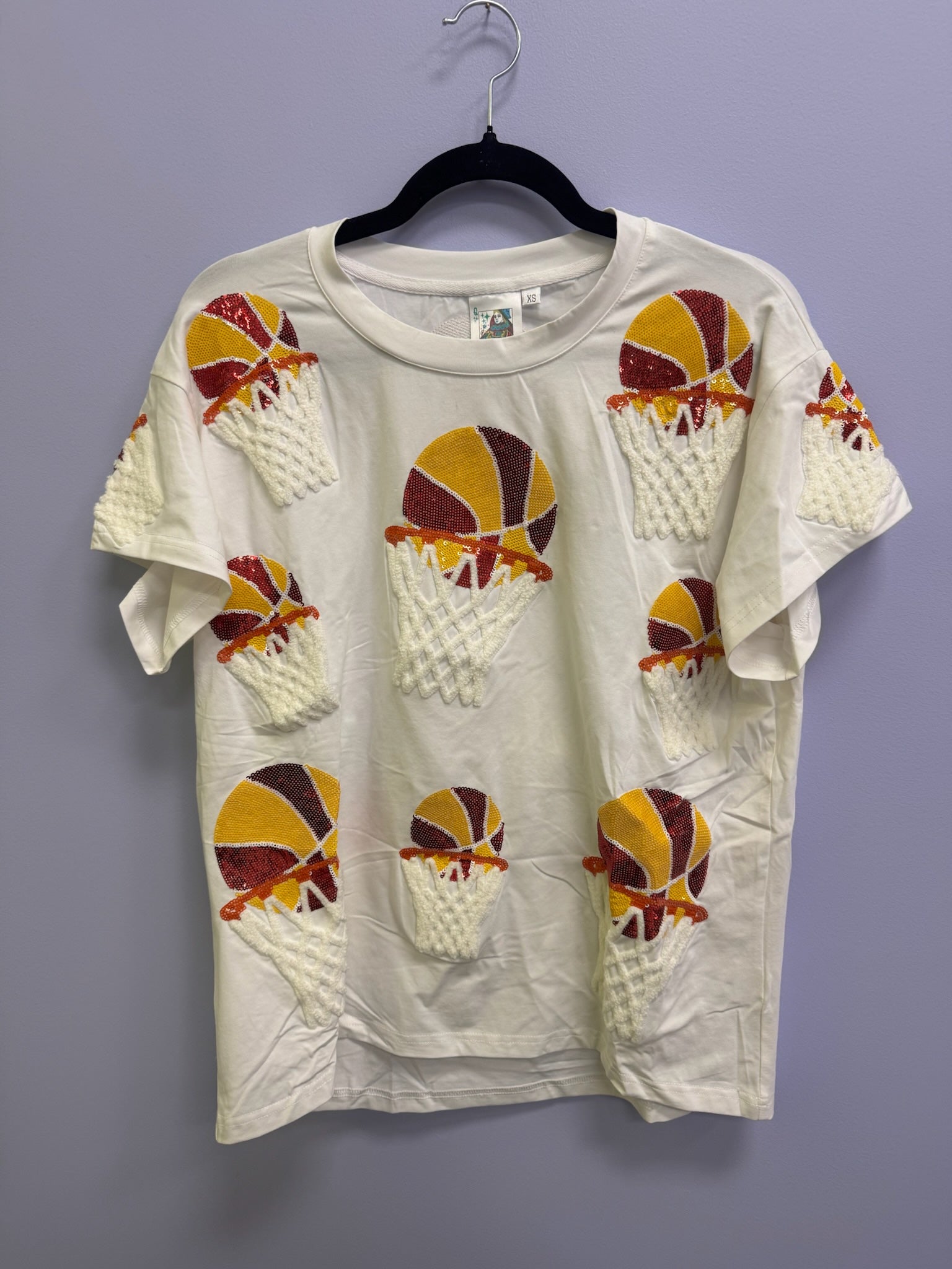 SAMPLE- RED & YELLOW Basketball Hoop Tee