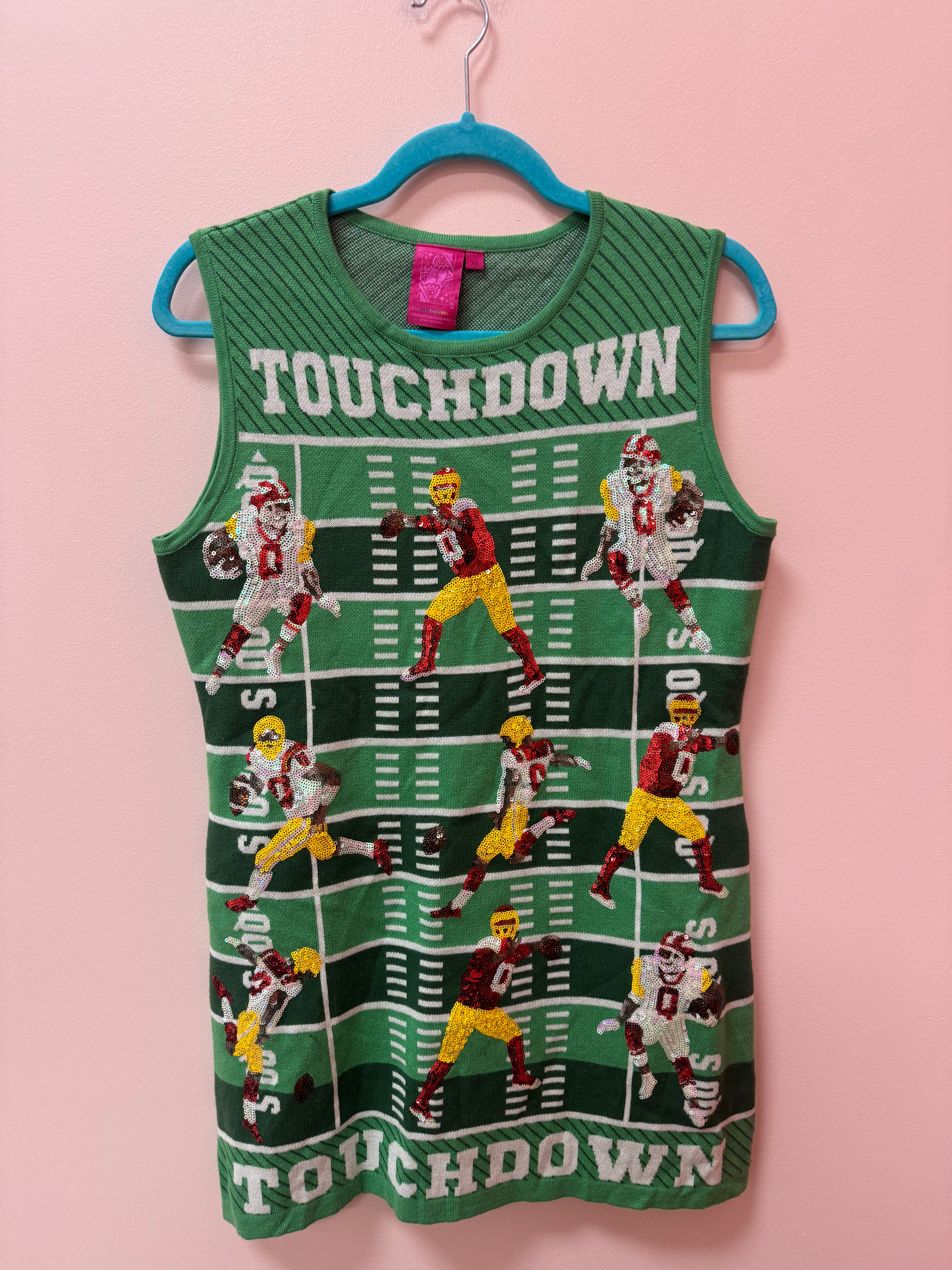 SAMPLE-RED & YELLOW TOUCHDOWN TANK DRESS