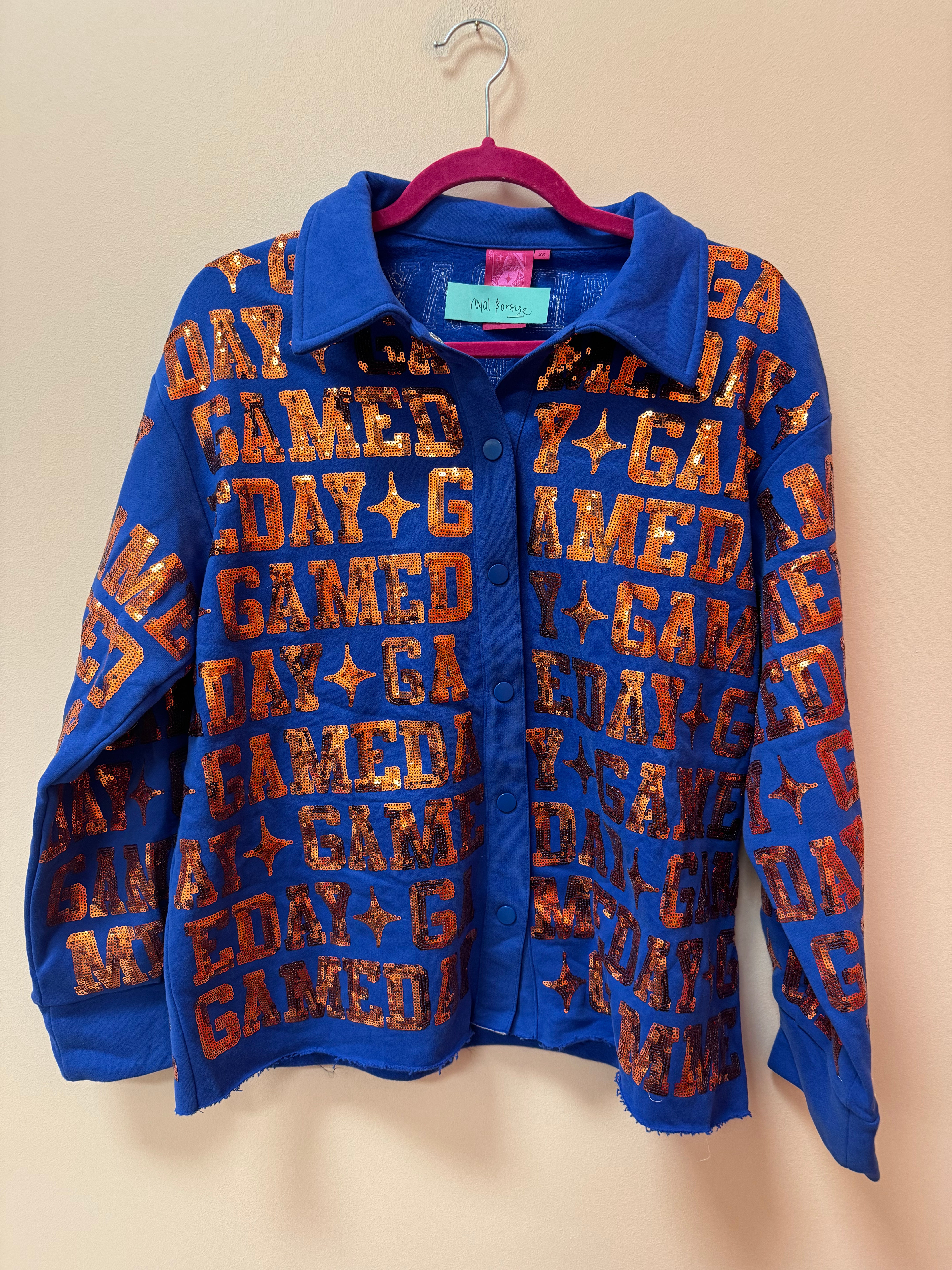 SAMPLE- ROYAL & ORANGE 'GAMEDAY' ALL OVER SHACKET