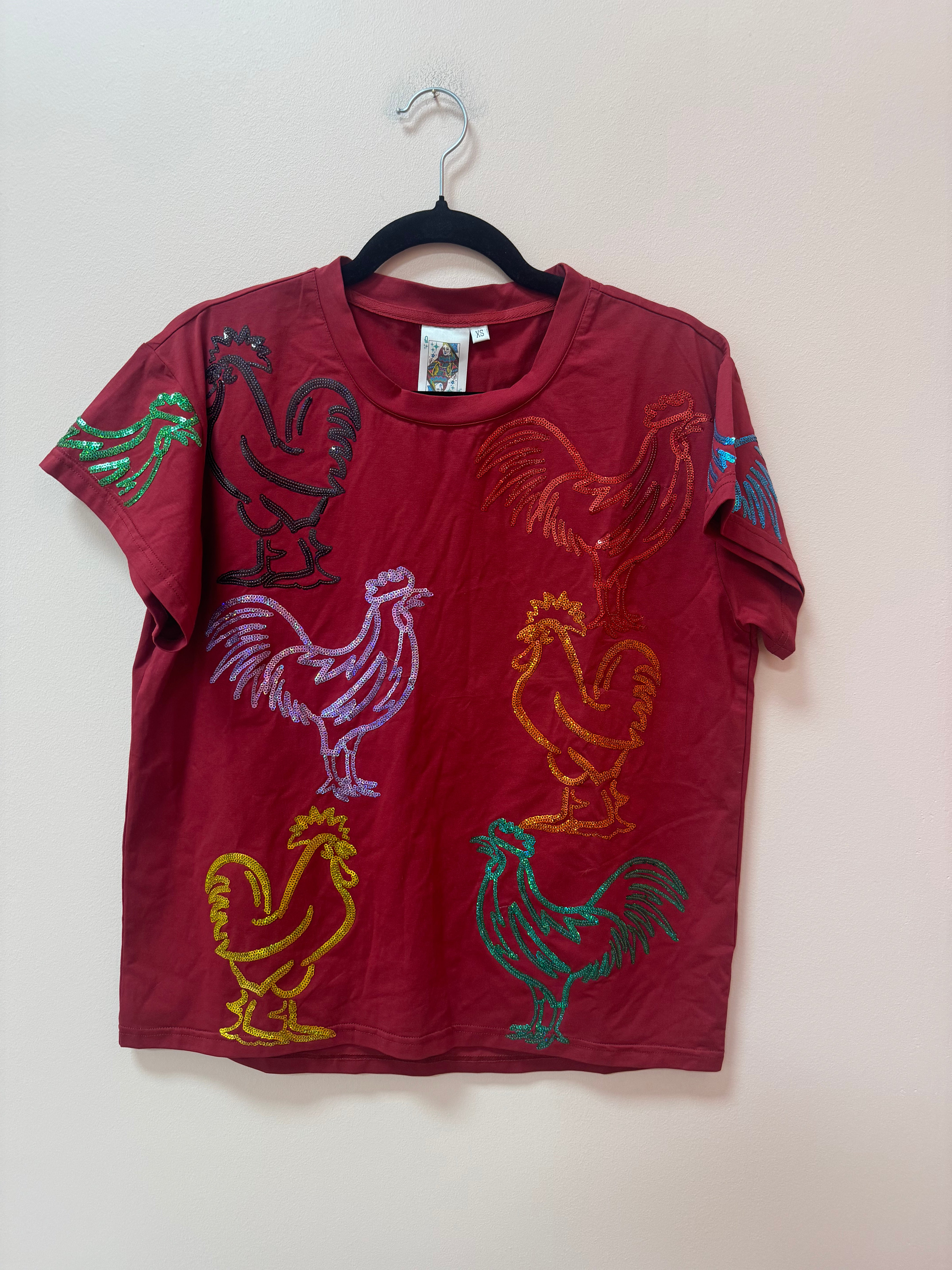 SAMPLE- GARNET OUTLINE COCK TEE