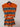 SAMPLE- ORANGE & NAVY STRIPE 'GAMEDAY' SHORT SLEEVE SWEATER TOP