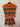 SAMPLE- NAVY & ORANGE STRIPE 'GAMEDAY' SHORT SLEEVE SWEATER TOP