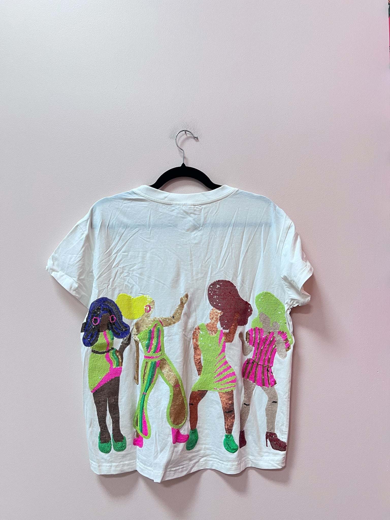 SAMPLE- WHITE DISCO GIRLS TEE