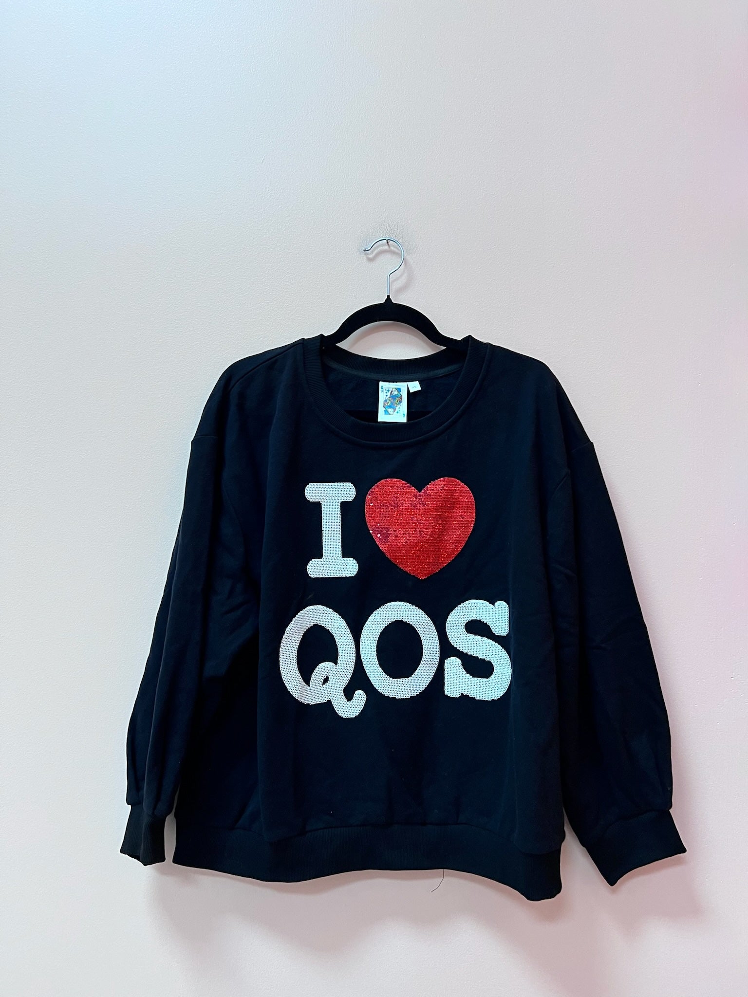 SAMPLE- BLACK I HEART QOS SWEATSHIRT