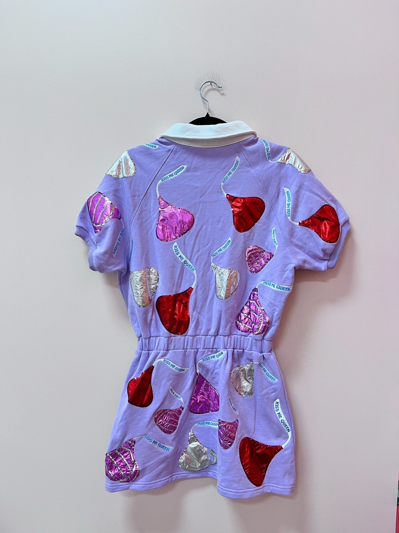 SAMPLE- LAVENDER QUEN OF KISSES COLLAR DRESS