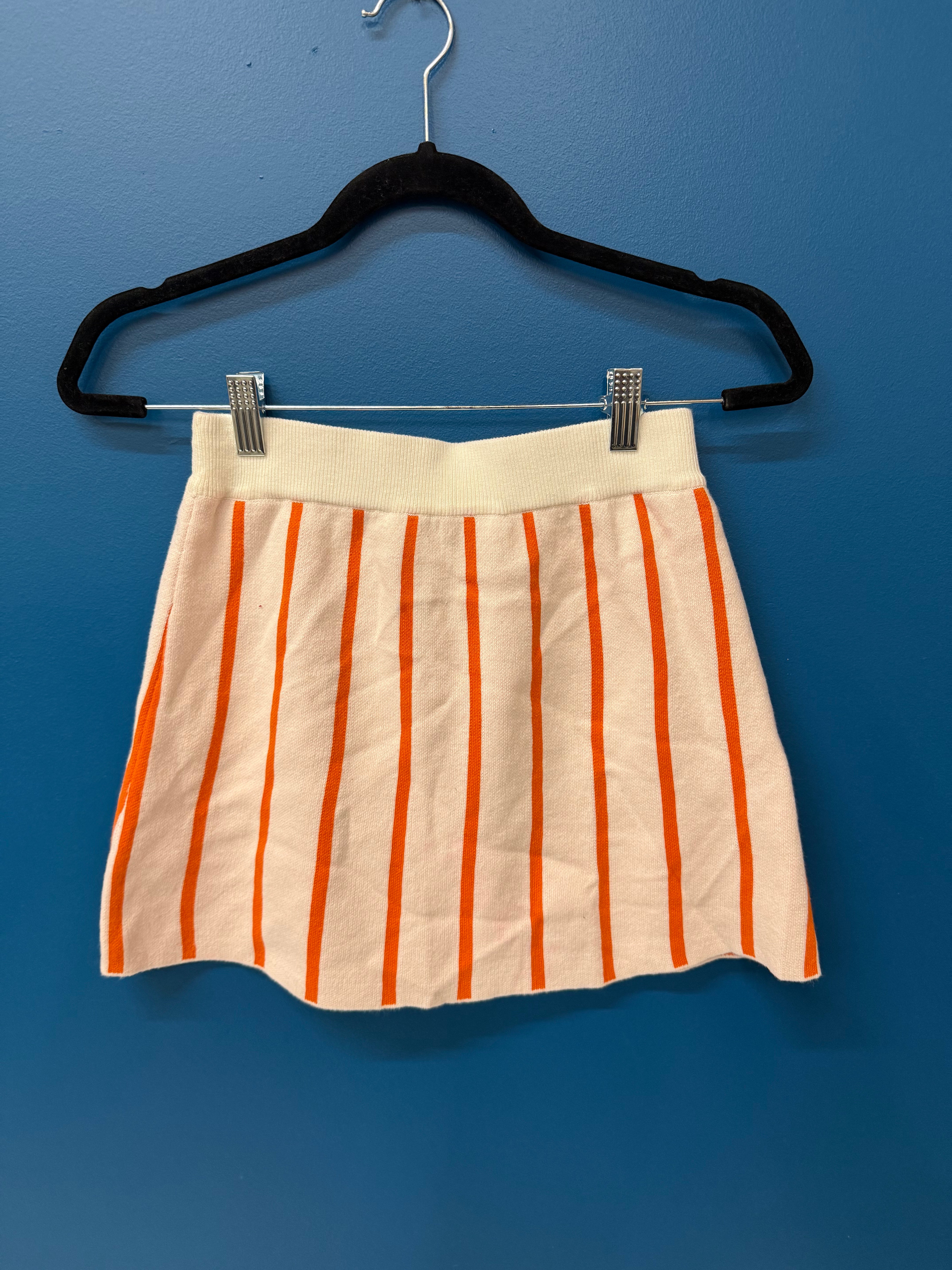 SAMPLE- Orange & White Stripe Skirt