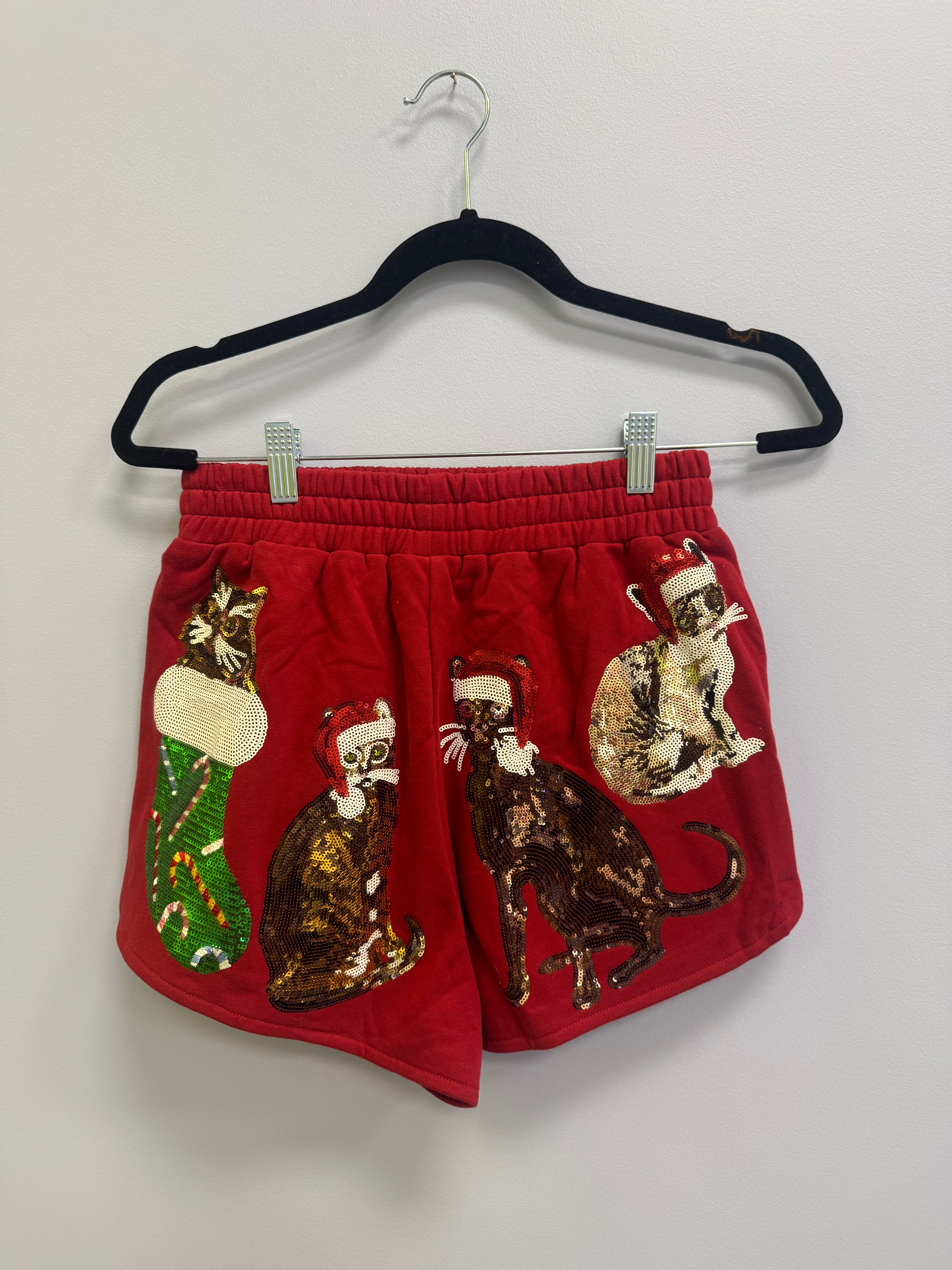 SAMPLE- RED CHRISTMAS KITTY SHORT