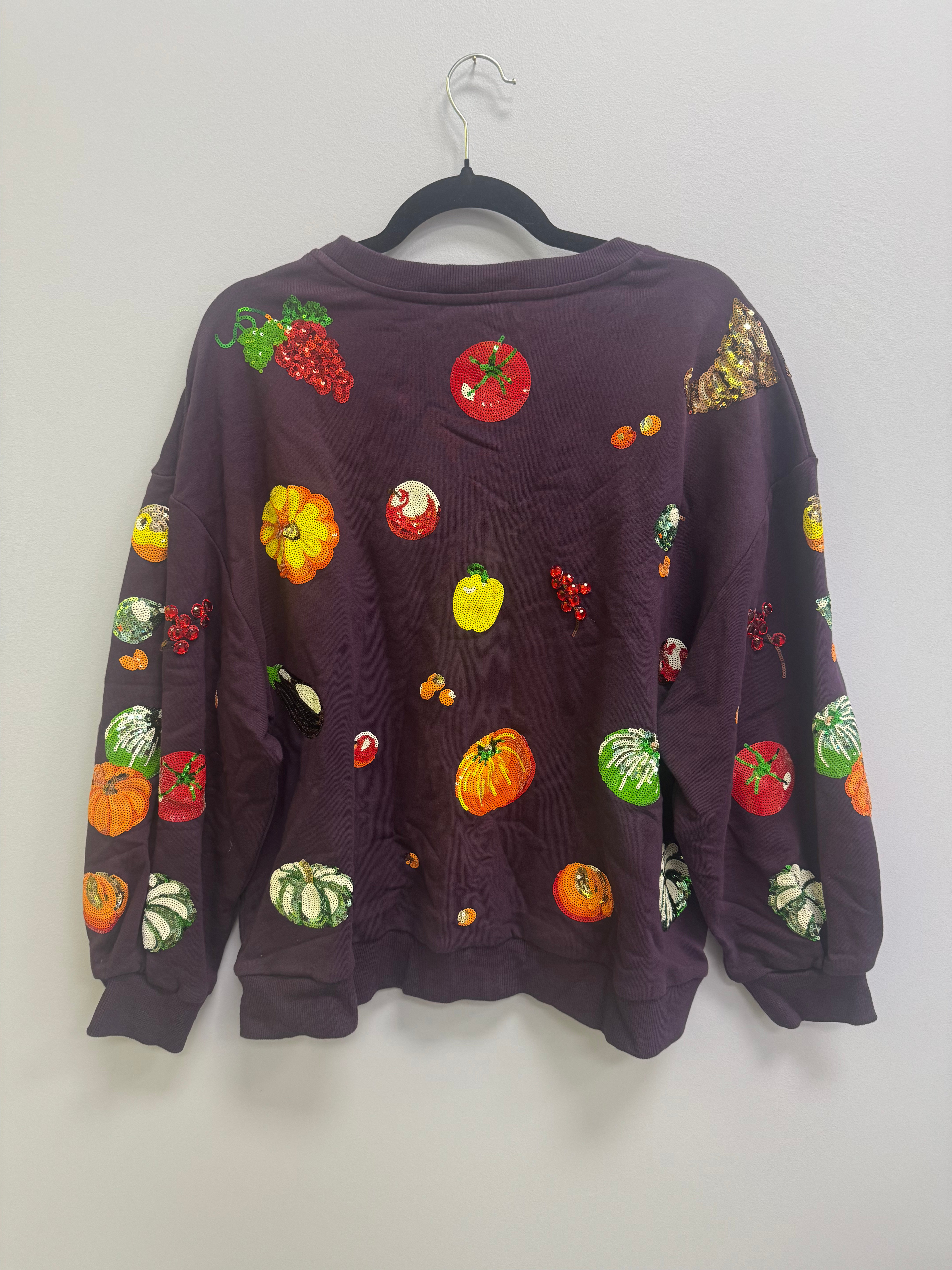 SAMPLE- PLUM COLORED CORNUCOPIA SWEATSHIRT