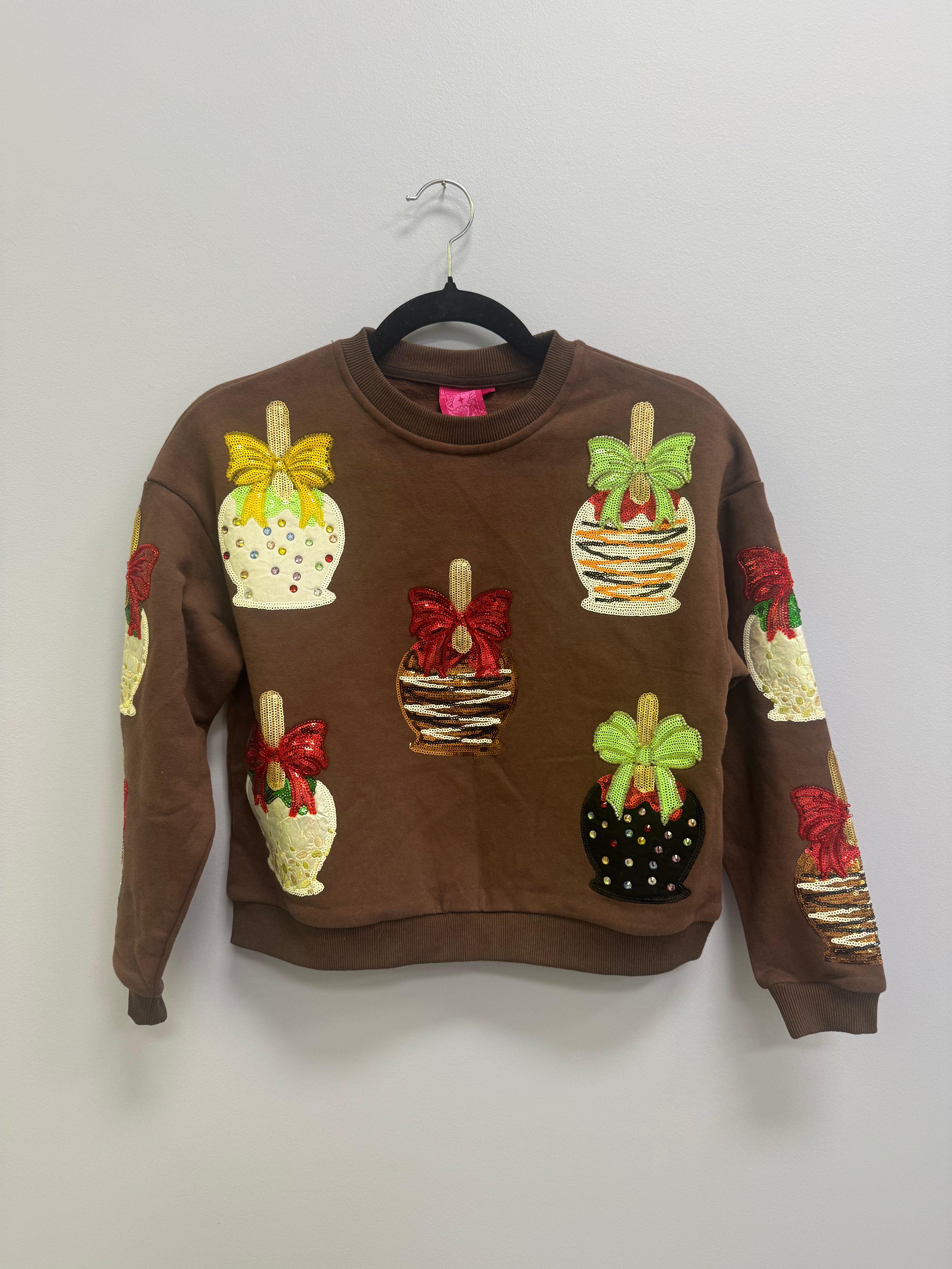 SAMPLE- KIDS Brown Candy Apple Sweatshirt