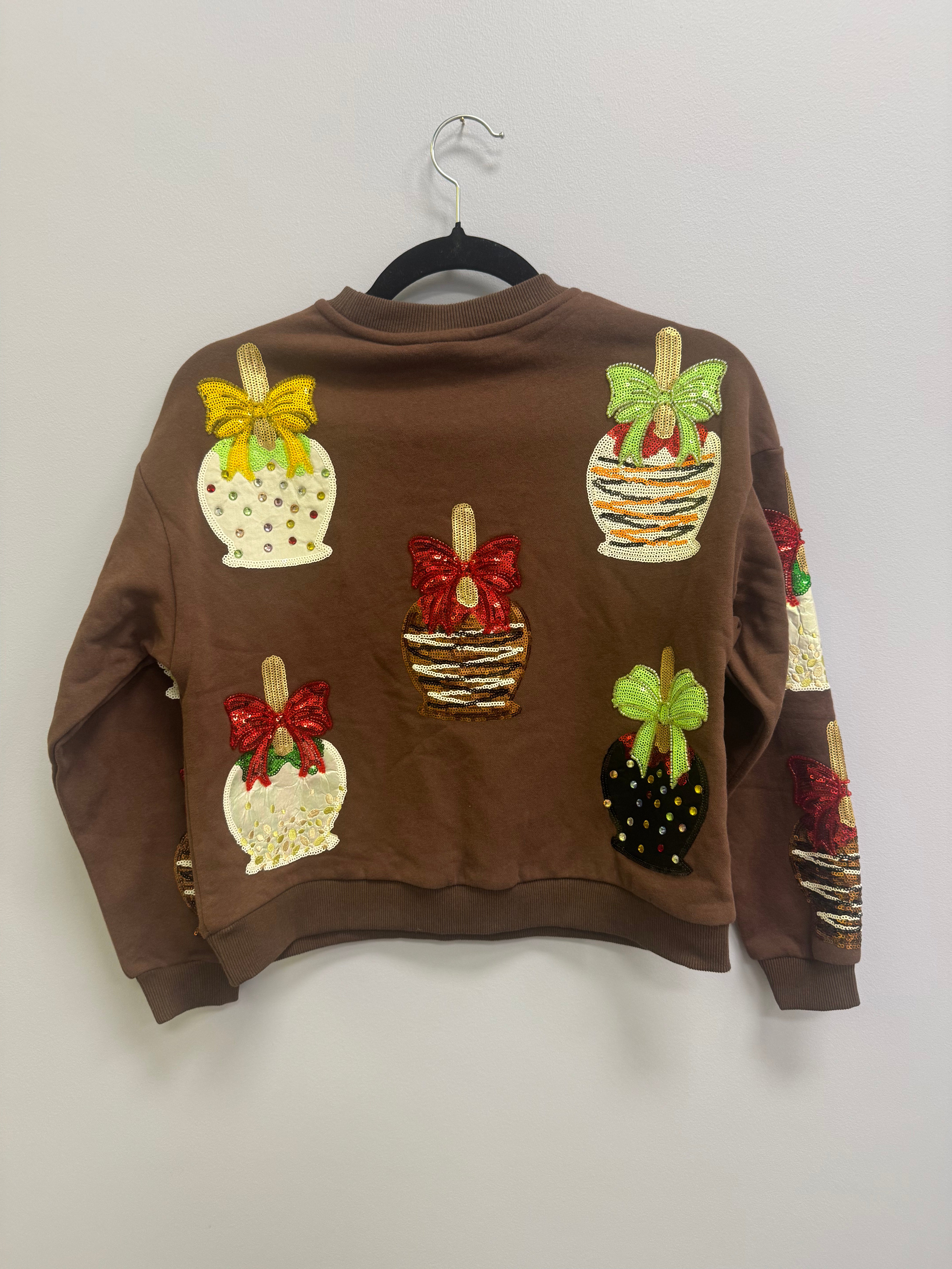 SAMPLE- KIDS Brown Candy Apple Sweatshirt