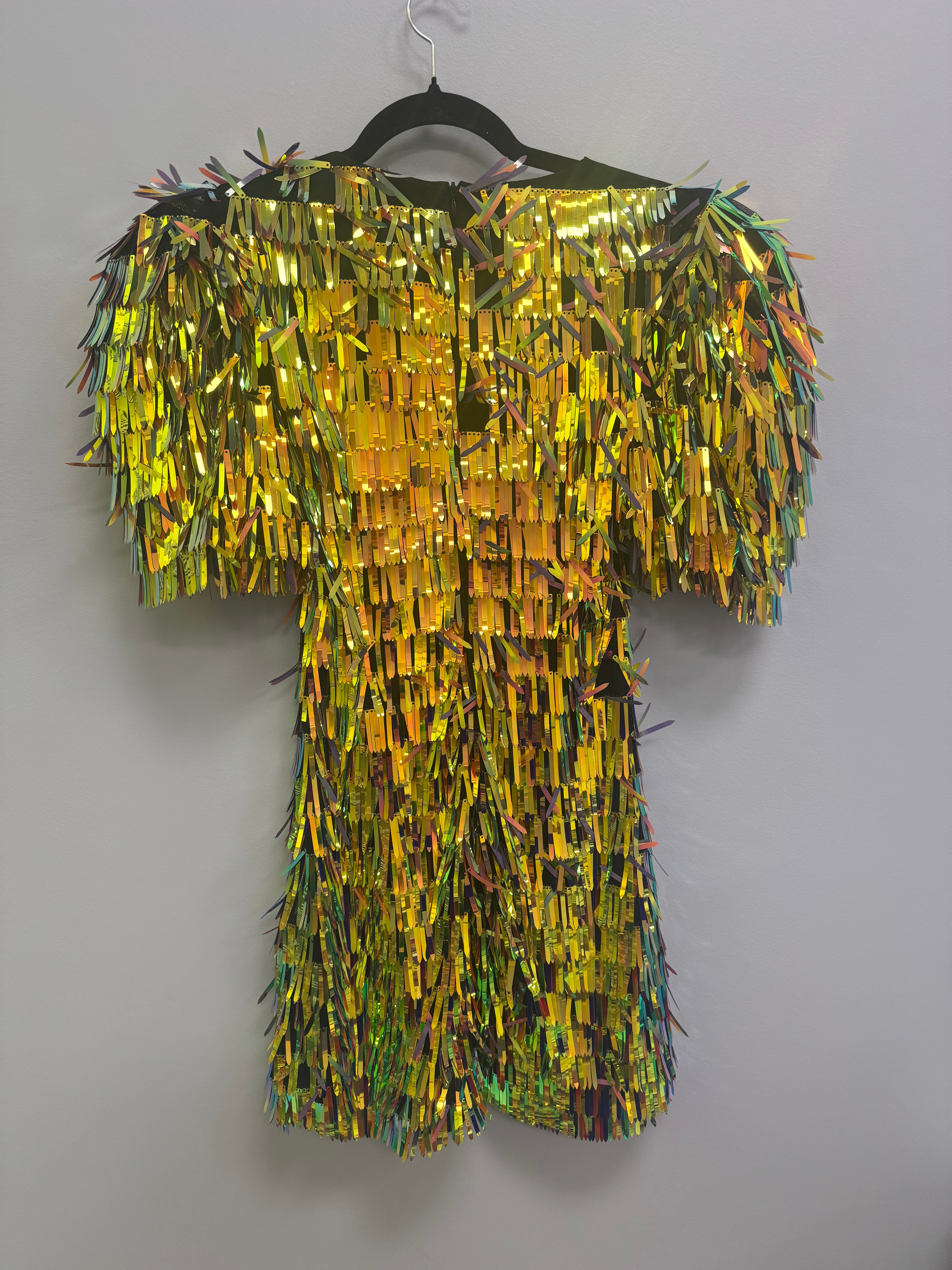 SAMPLE- MULTI SEQUIN FRINGE COCKTAIL DRESS