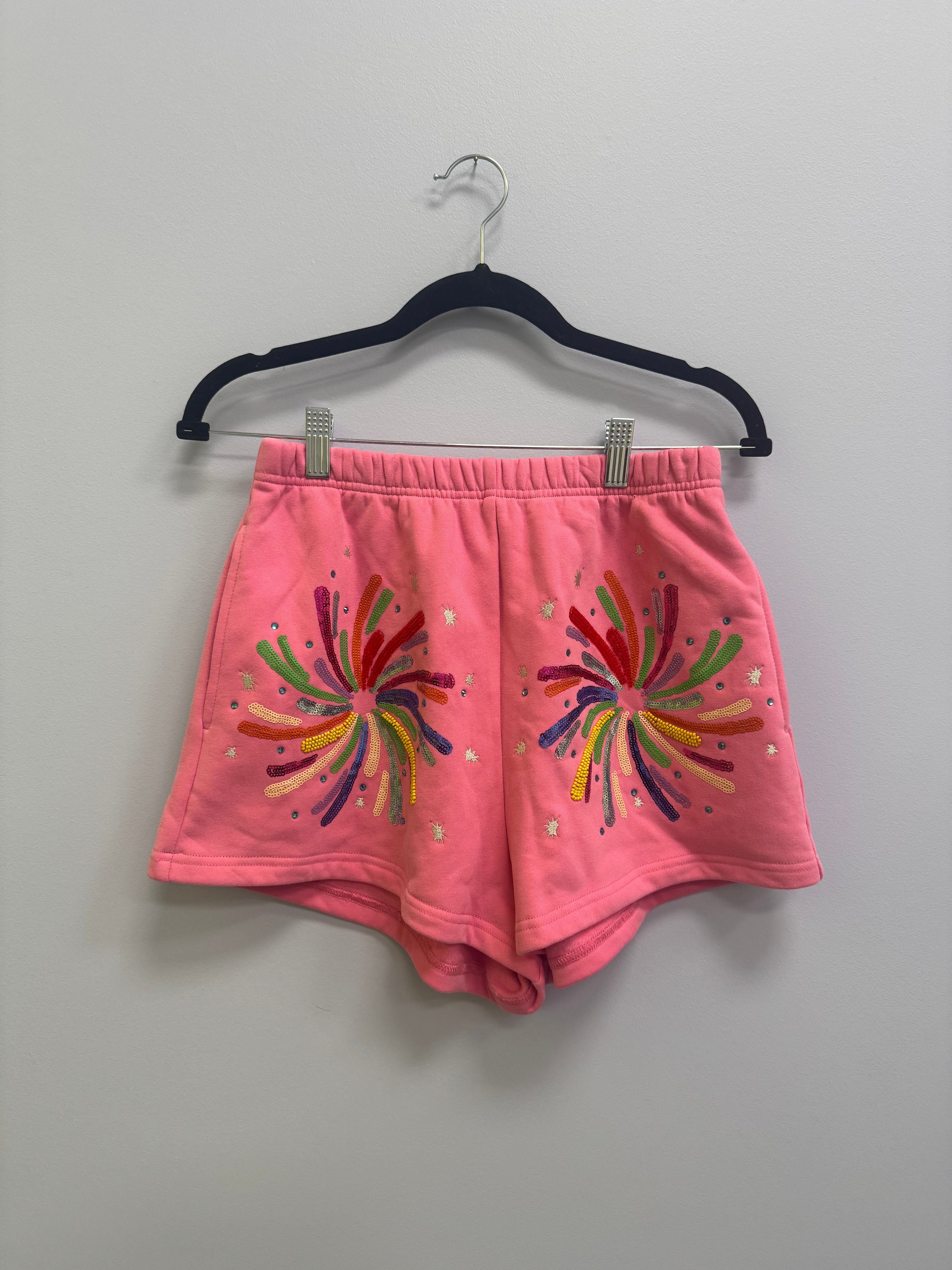 SAMPLE- HOT PINK MULTI FIREWORK SHORT