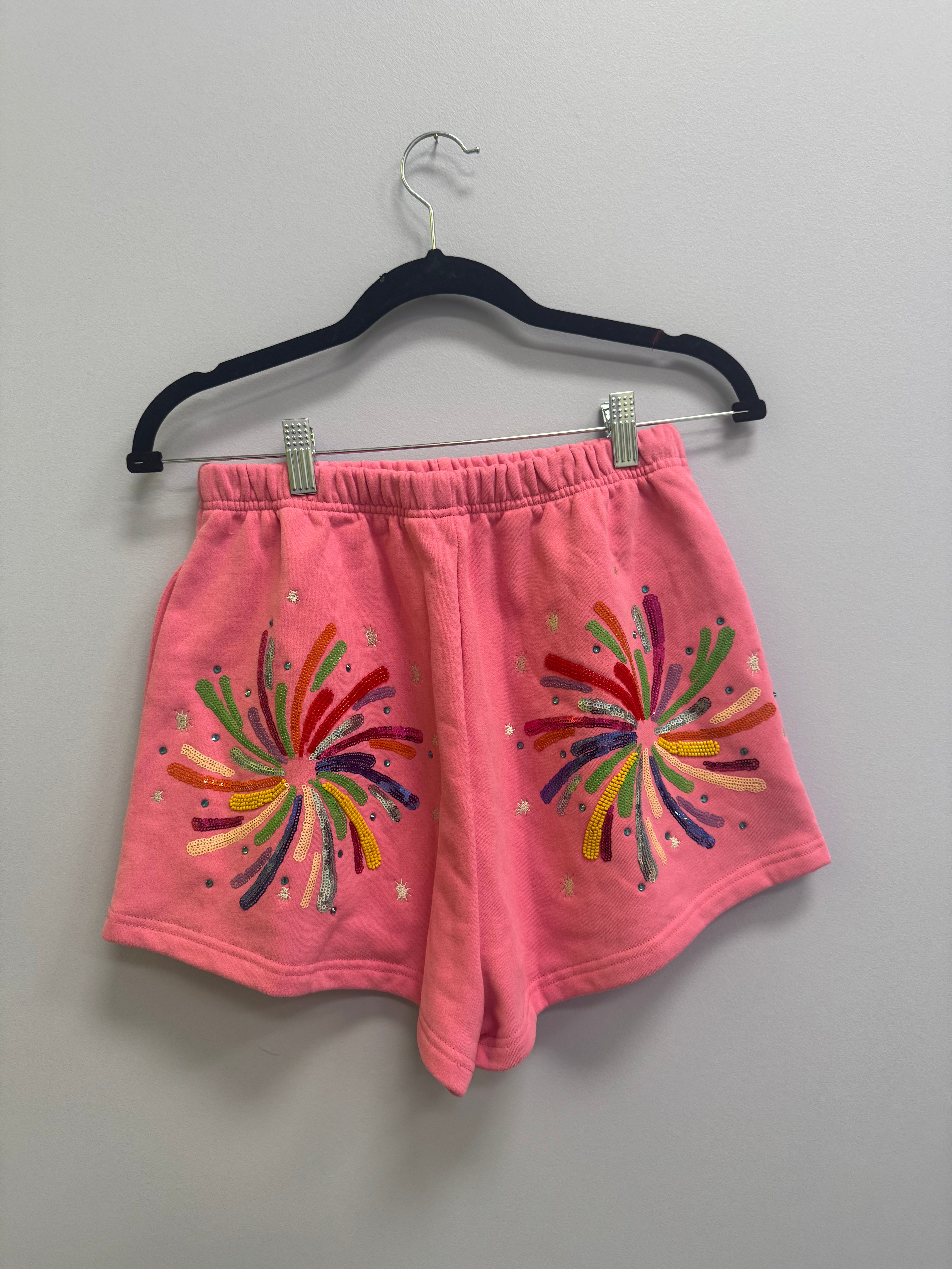 SAMPLE- HOT PINK MULTI FIREWORK SHORT