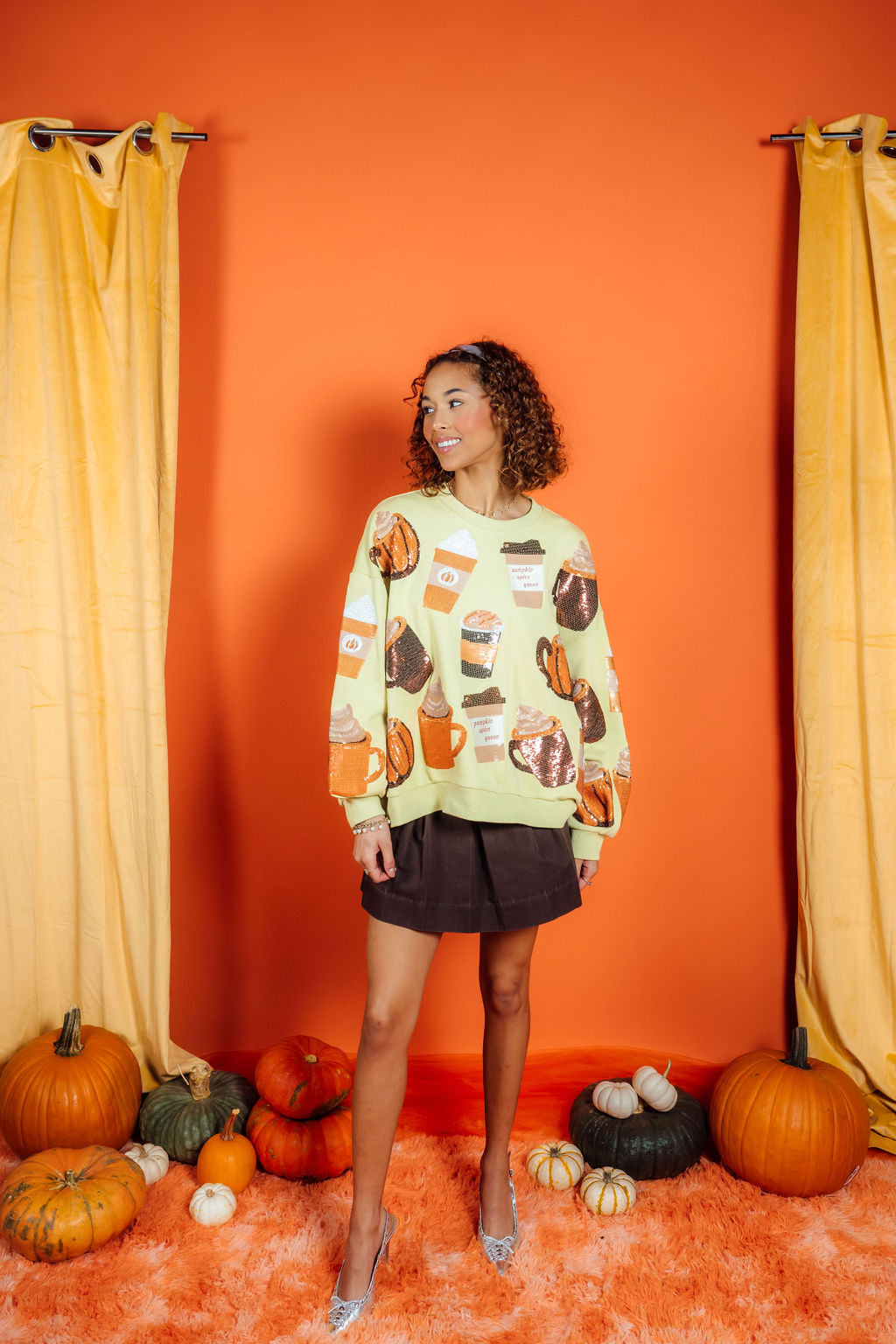 Pale Green Pumpkin Spice Queen Sweatshirt