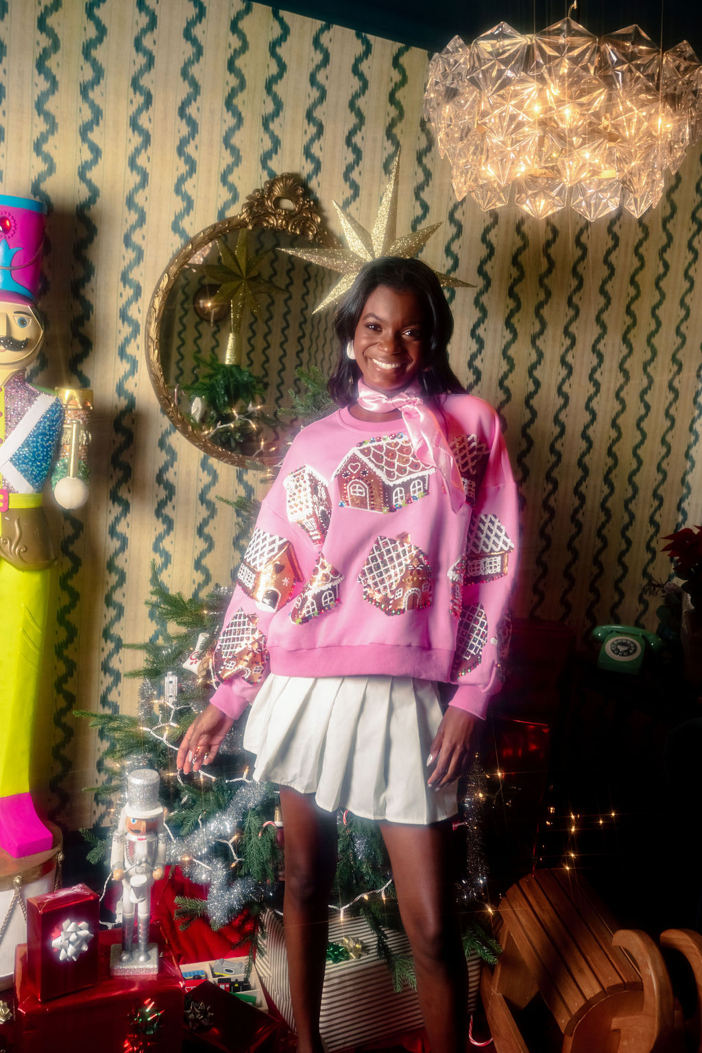 Pink Gingerbread House Sweatshirt