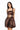 Sample Brown Full Sequin Rainbow Belt Dress