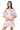 Light Pink Gingham Scattered Duck Button Up Cotton Dress