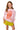 Kids Pink & Green Colorblock Orange QOS Logo Short