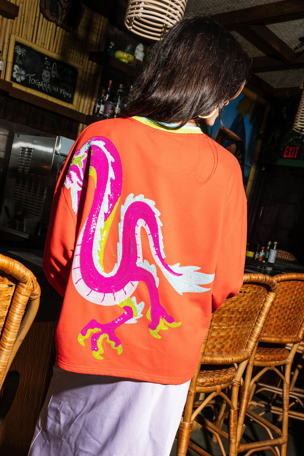 Orange Multi Dragon Sweatshirt