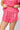 Neon Pink Full Sequin Zig Zag Sweater Short